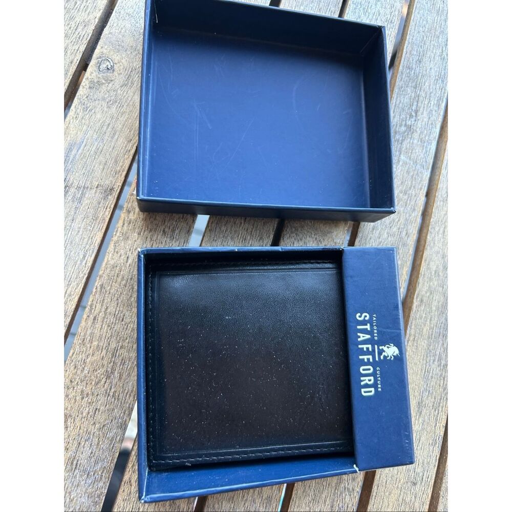 Stafford 4" black‎ wallet new
